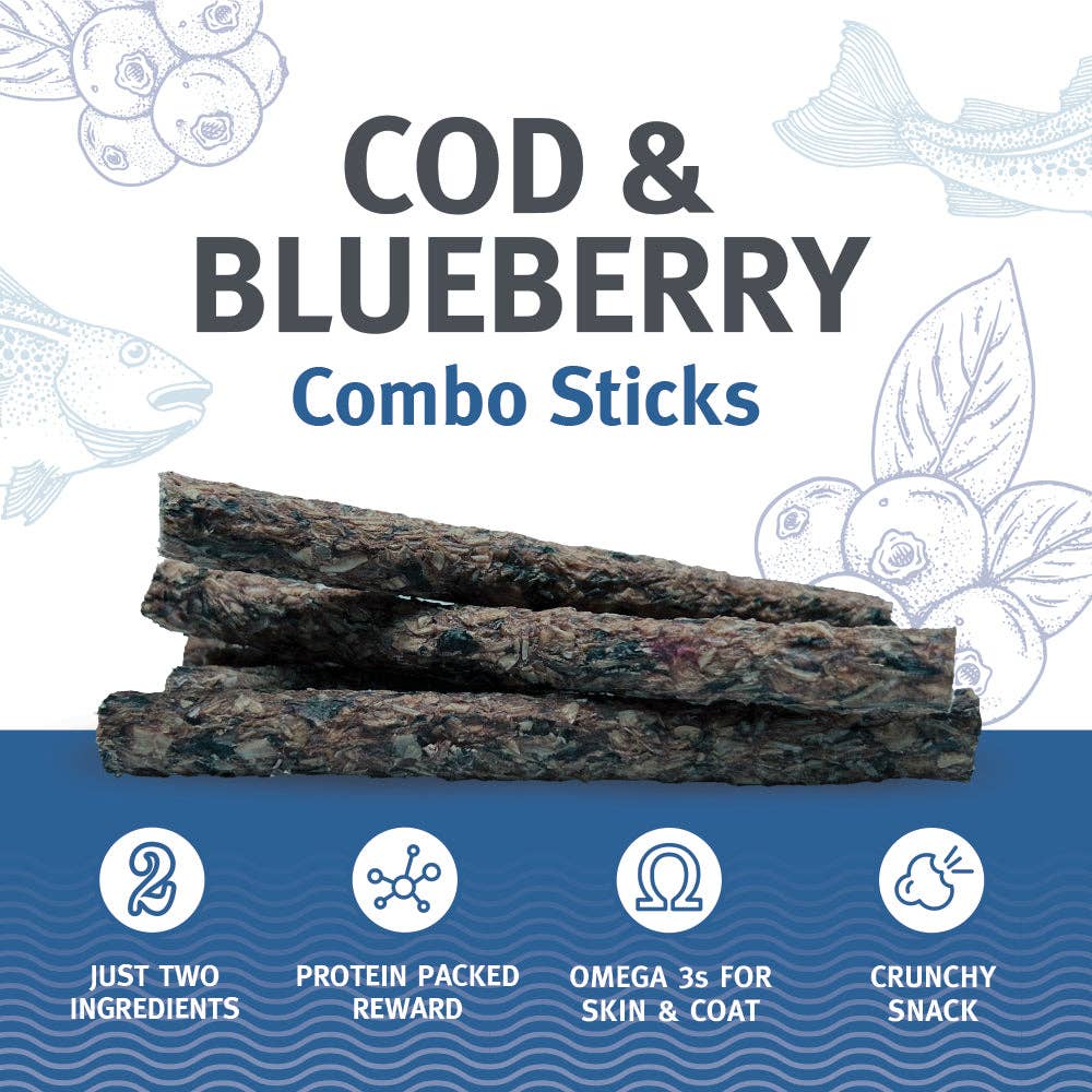Icelandic+ Cod & Blueberry Combo Sticks Dog Treats