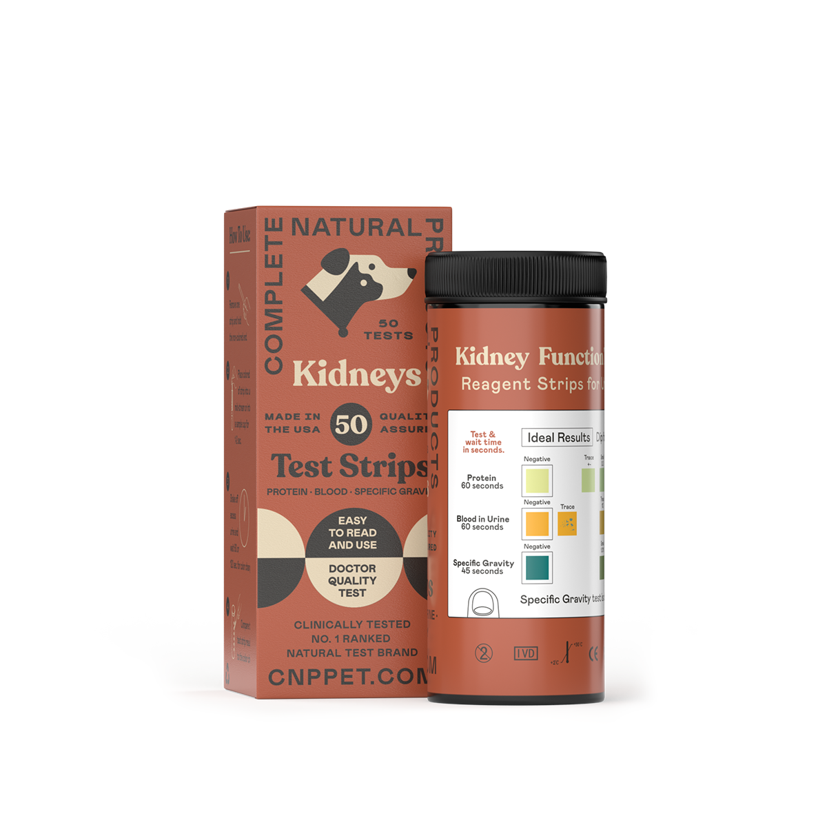 Kidney & Bladder Test Strips for Dogs, Cats, & Pets: 50 ct