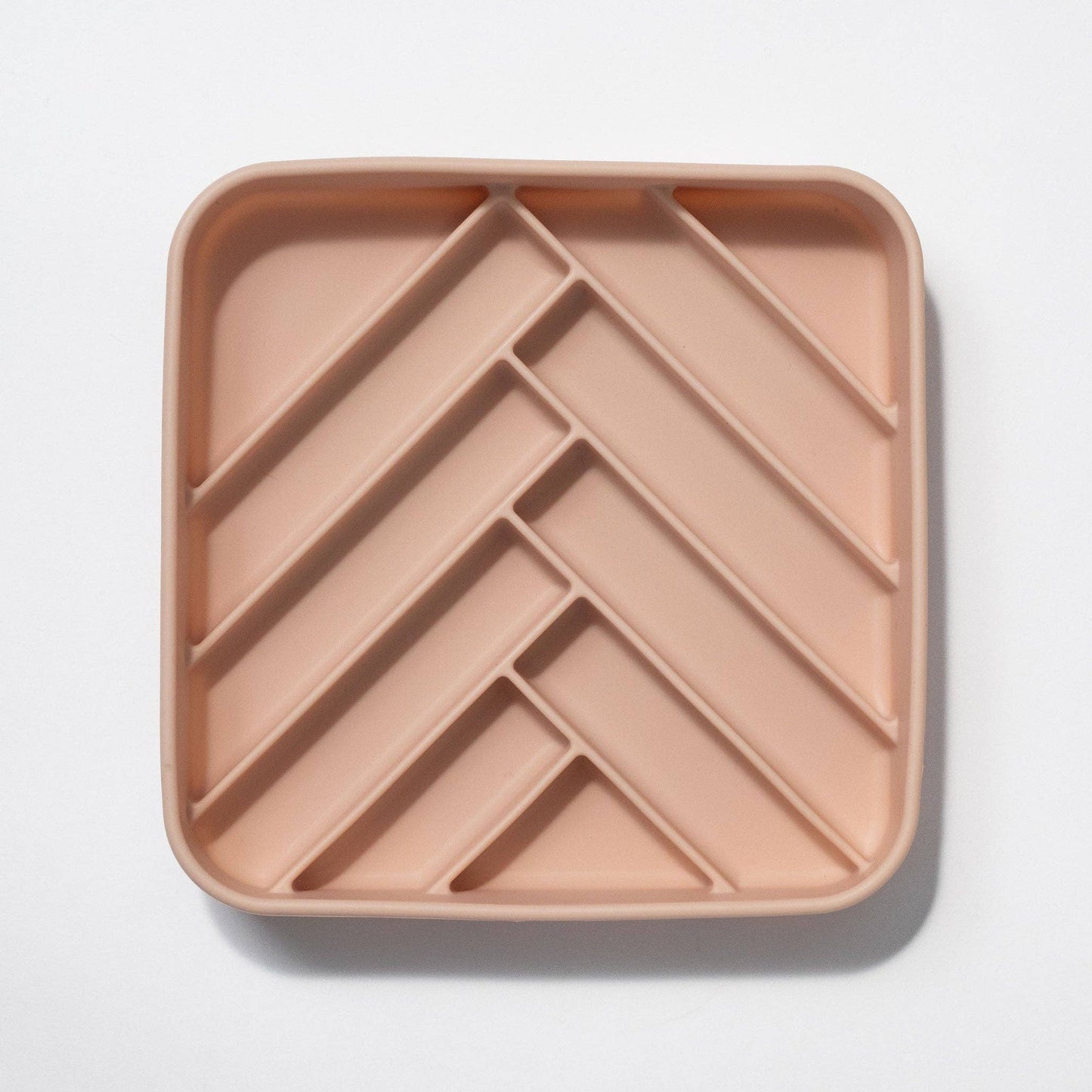 Dogged - chevron slow feeder bowl - rose water: Rose water