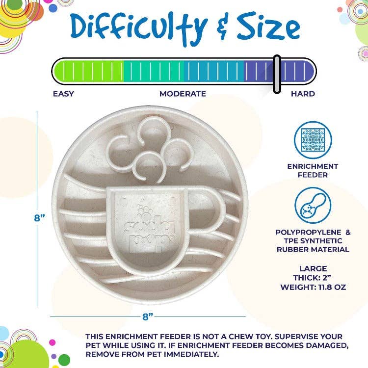 Java Design eBowl Enrichment Slow Feeder Bowl for Dogs: Coffee Bean