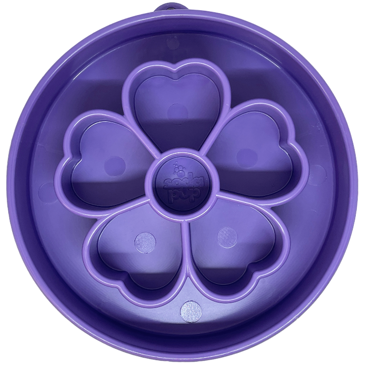 Flower Design eBowl Enrichment Slow Feeder Bowl for Dogs: Flower Bowl - Pink