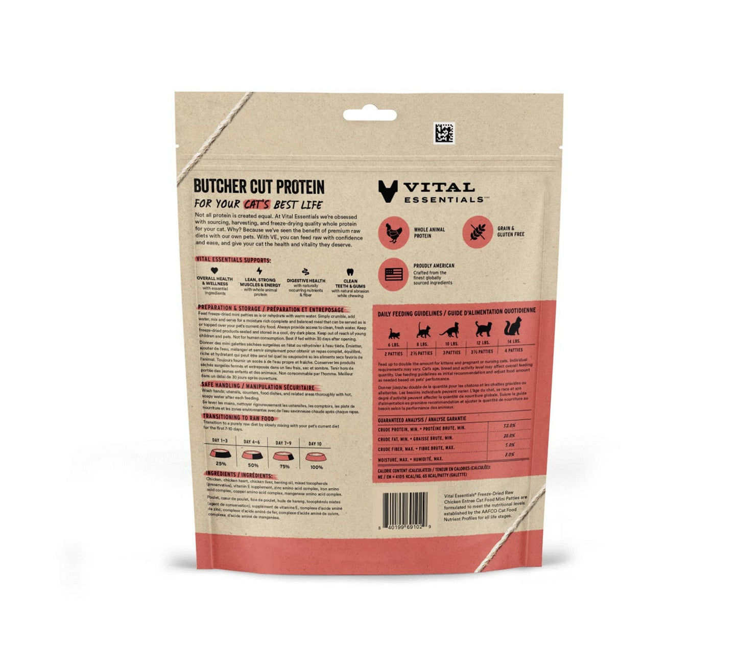 Vital Essentials Raw Chicken FD Mini Patties 3.75 oz