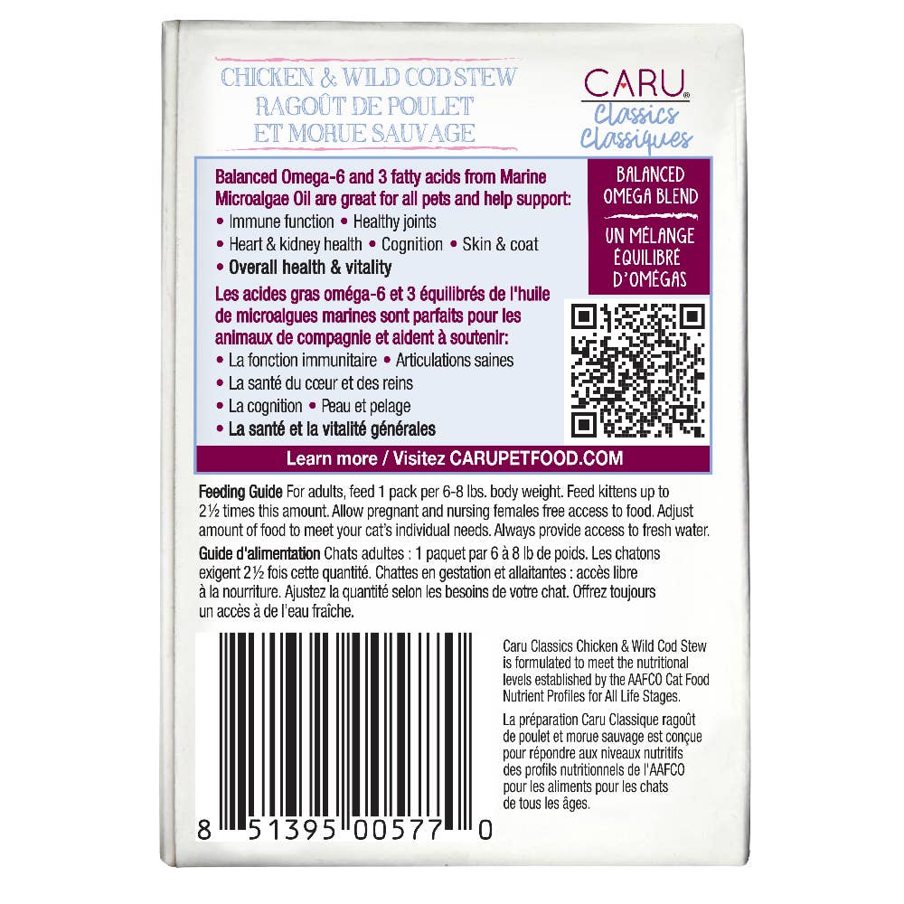 Caru Classics Chicken & Wild Cod Stew for Cats