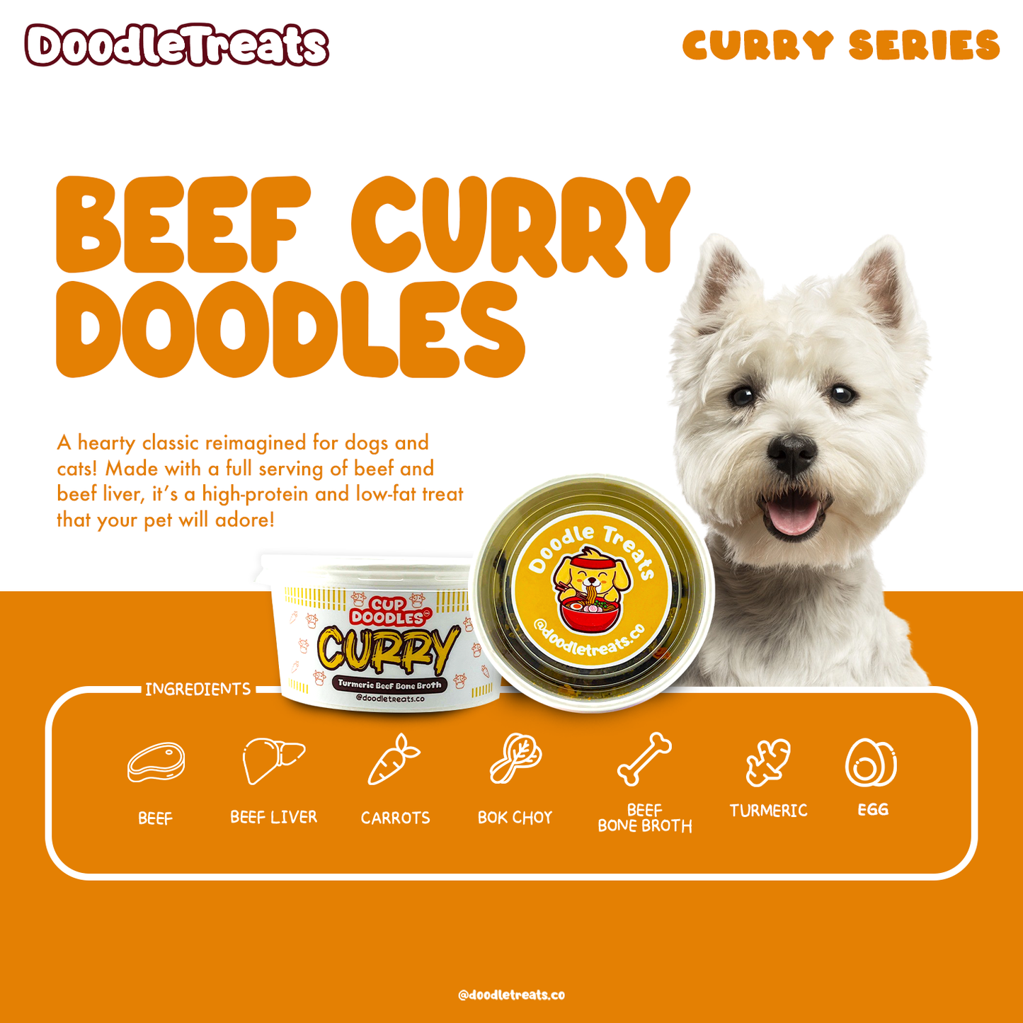 "Curry" Beef Cup Noodles for Dogs and Cats