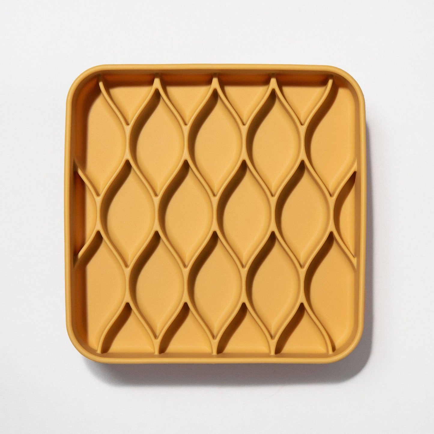 Dogged - argyle slow feeder bowl - marigold (limited edition): Marigold