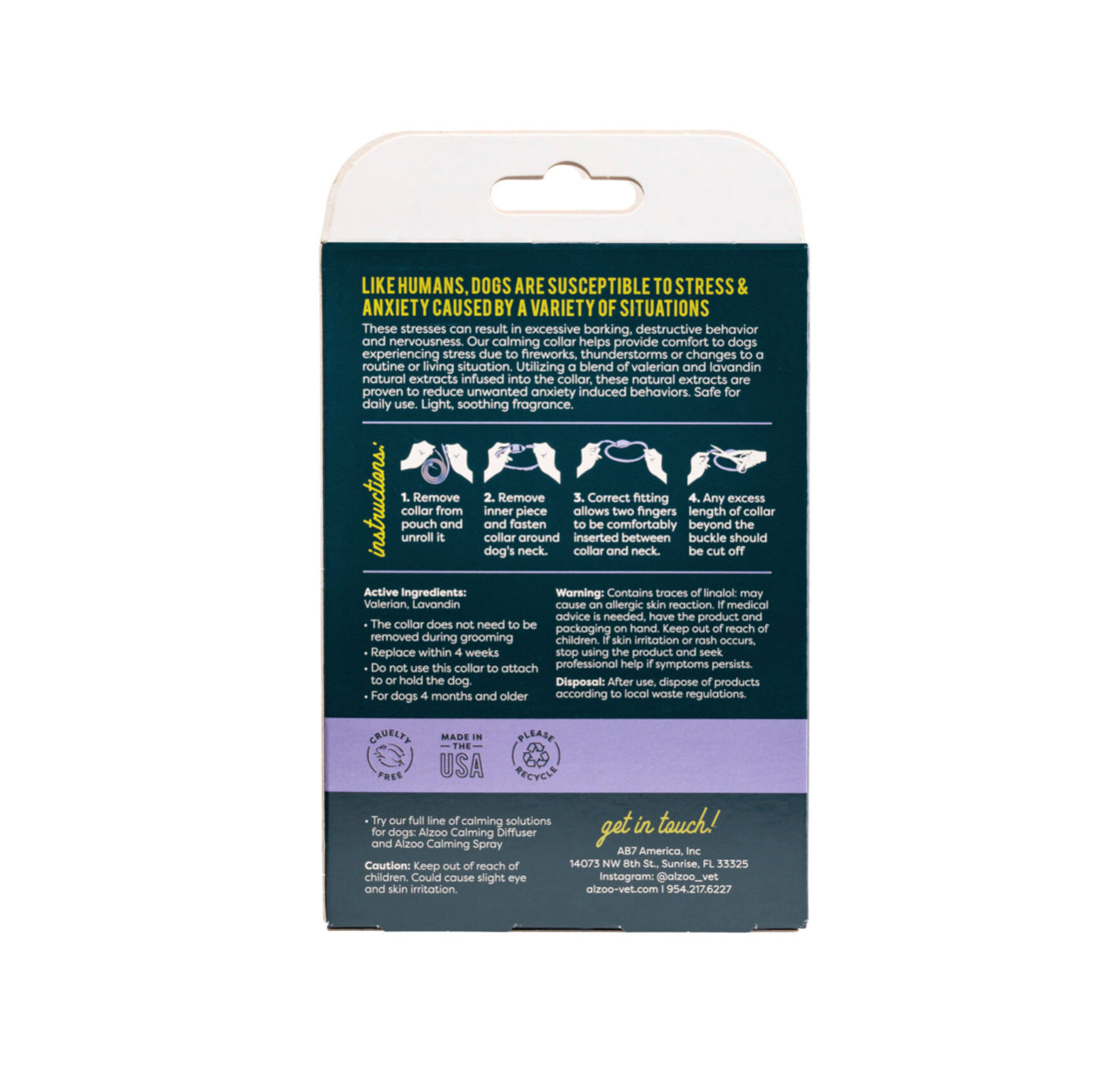 ALZOO™ Plant-Based Calming Collar for Dogs