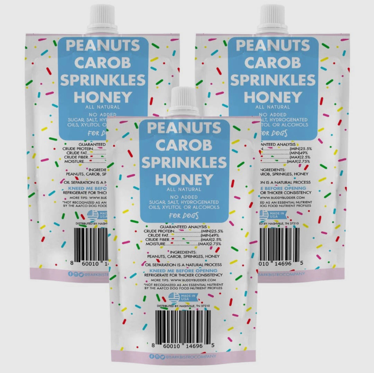 Dog Peanut Butter - 4oz. Squeeze Pack
Birthday Bash Budder