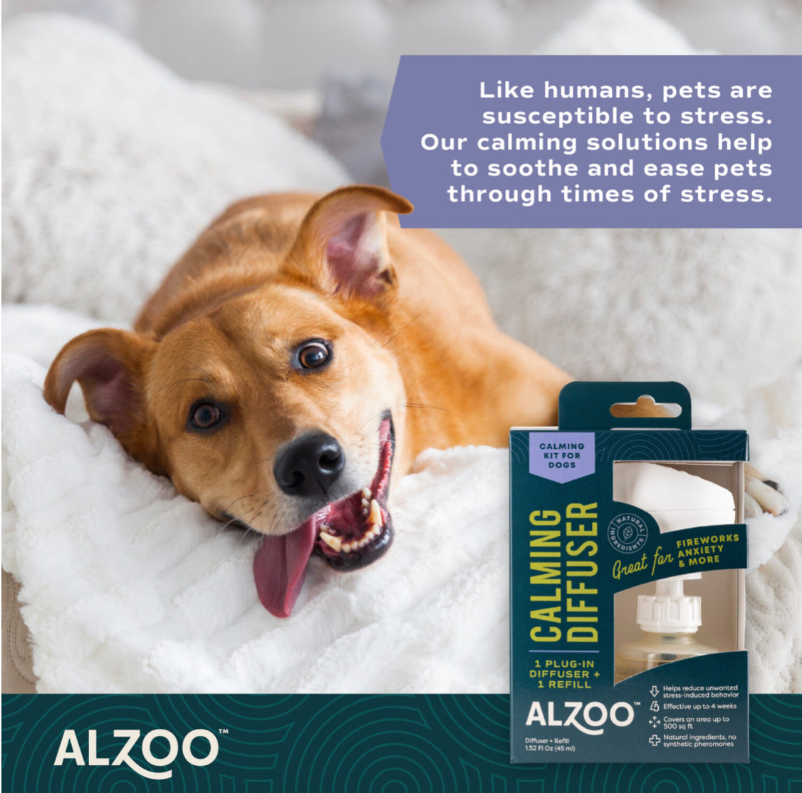 ALZOO™ Plant-Base Calming Diffuser Plug-in Kit for Dog