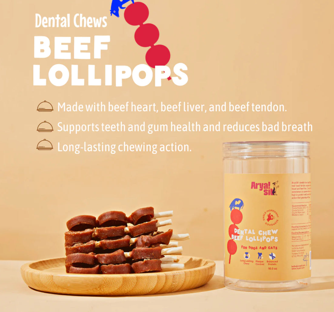Dental Chew Beef Lollipops
