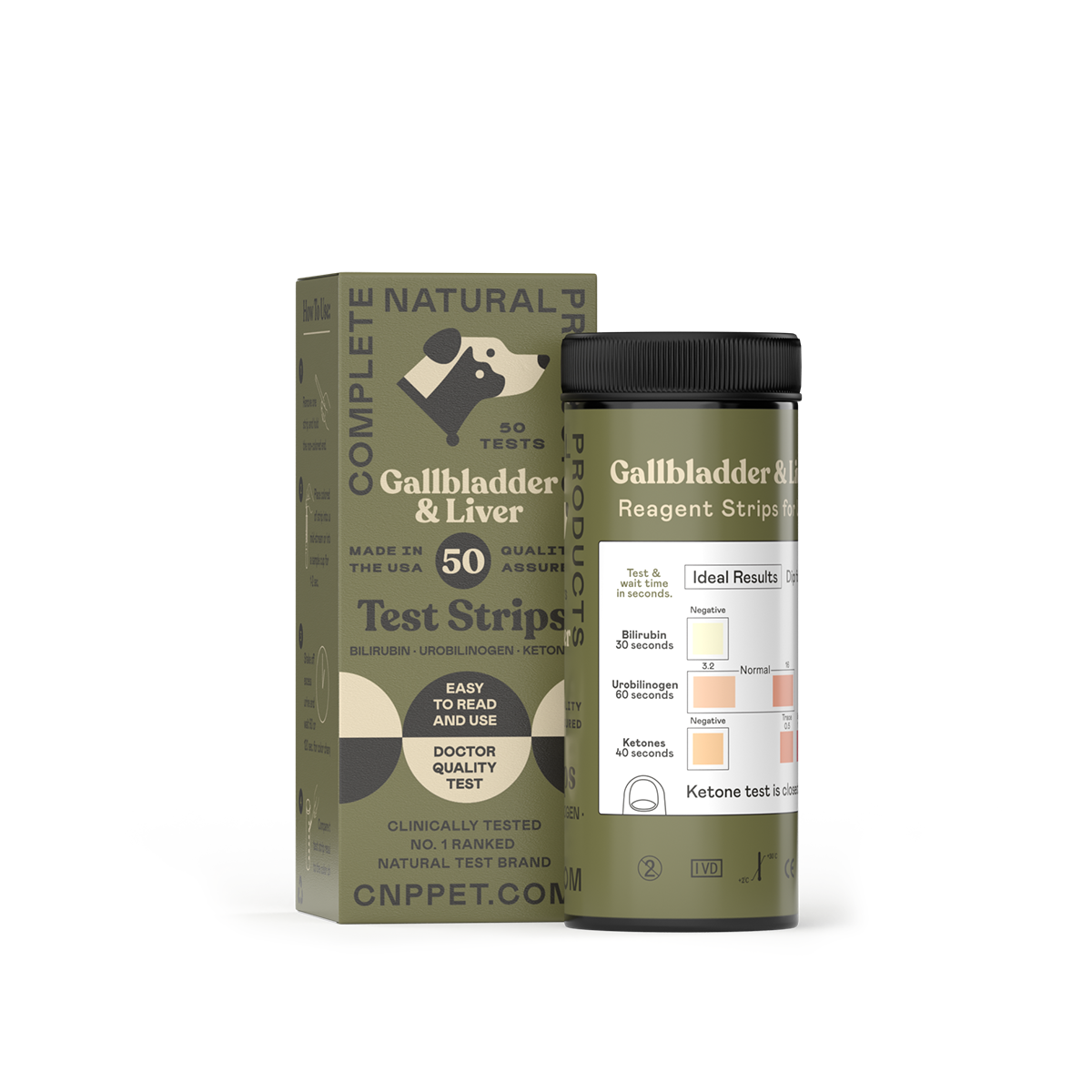 Gallbladder Liver Test Strips for Dogs, Cats, Pets: 50 ct