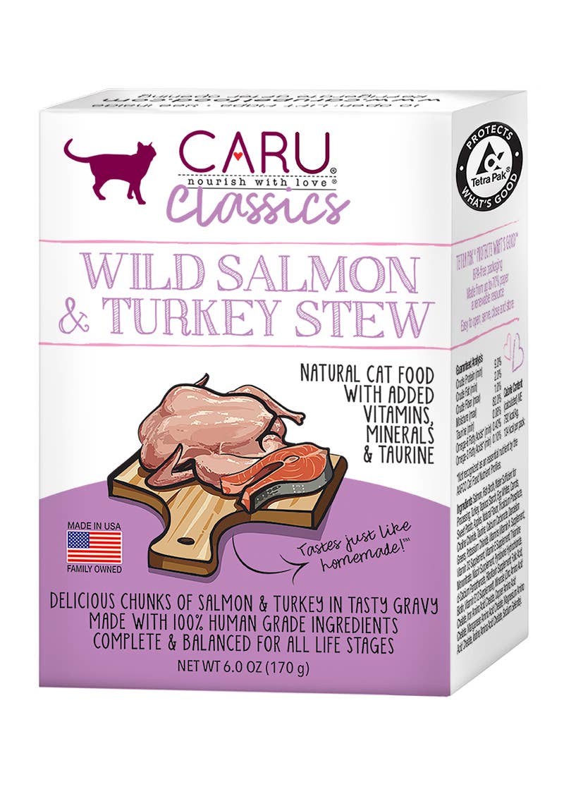 Caru Classics Wild Salmon & Turkey Stew for Cats