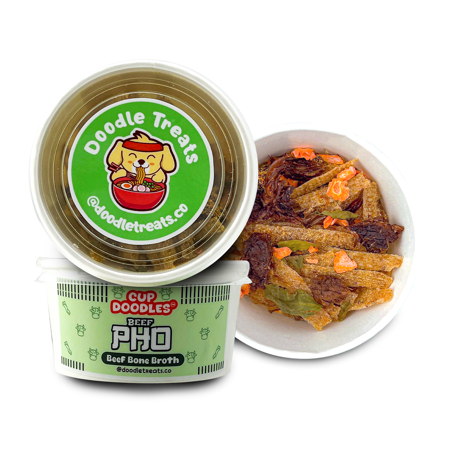 Beef Pho Doodles (Cup Noodles for Dogs and Cats)