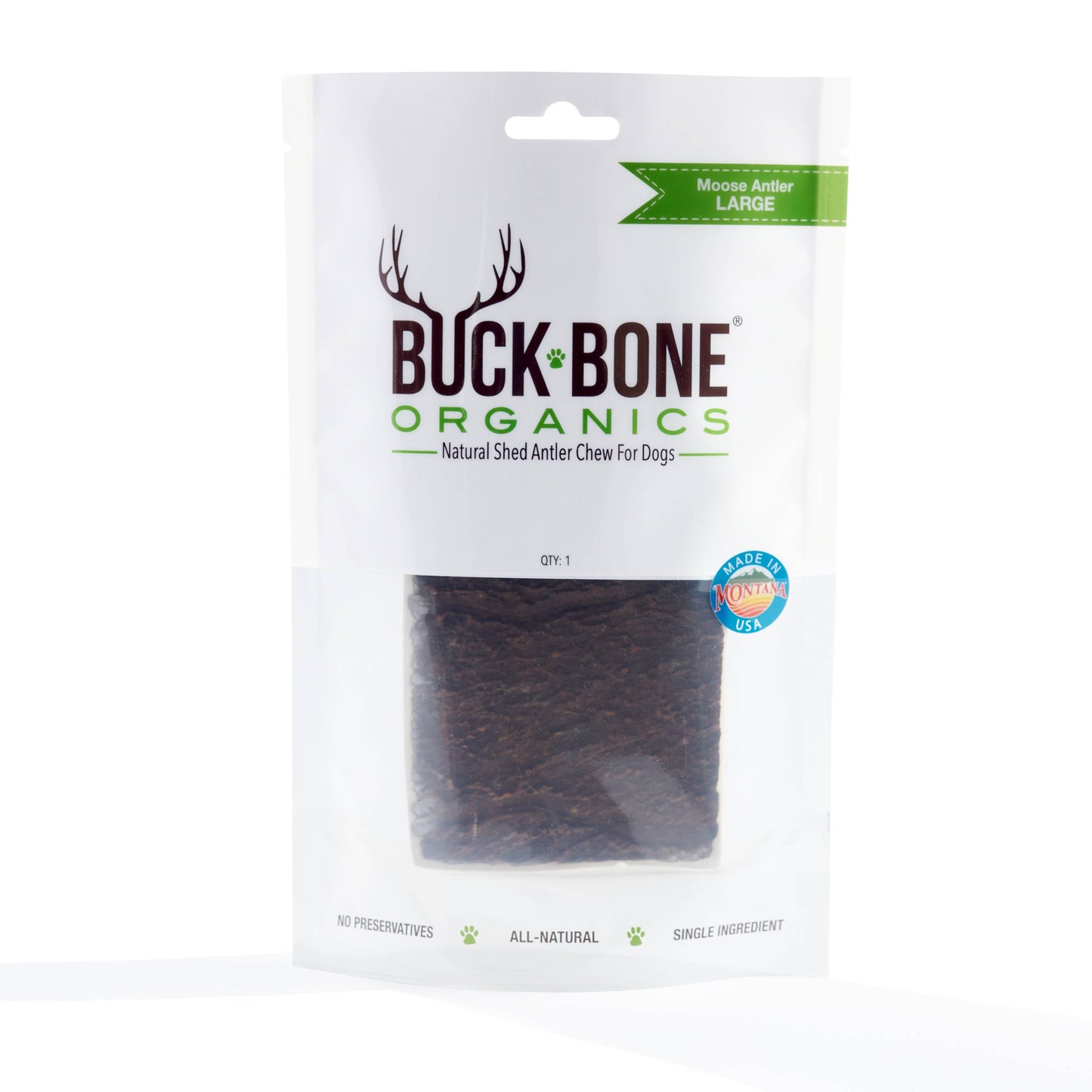 Moose Antler Large Dog Chew - Bagged