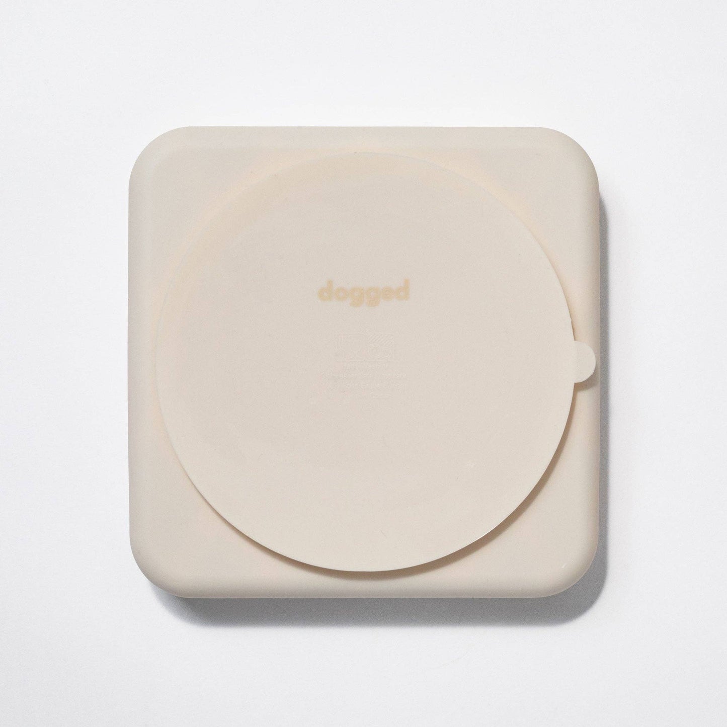 Dogged - chevron slow feeder bowl - buttercream: Buttercream