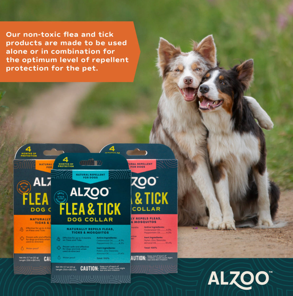 ALZOO™ Plant-Based Repellent Diffusing Dog Collar Small