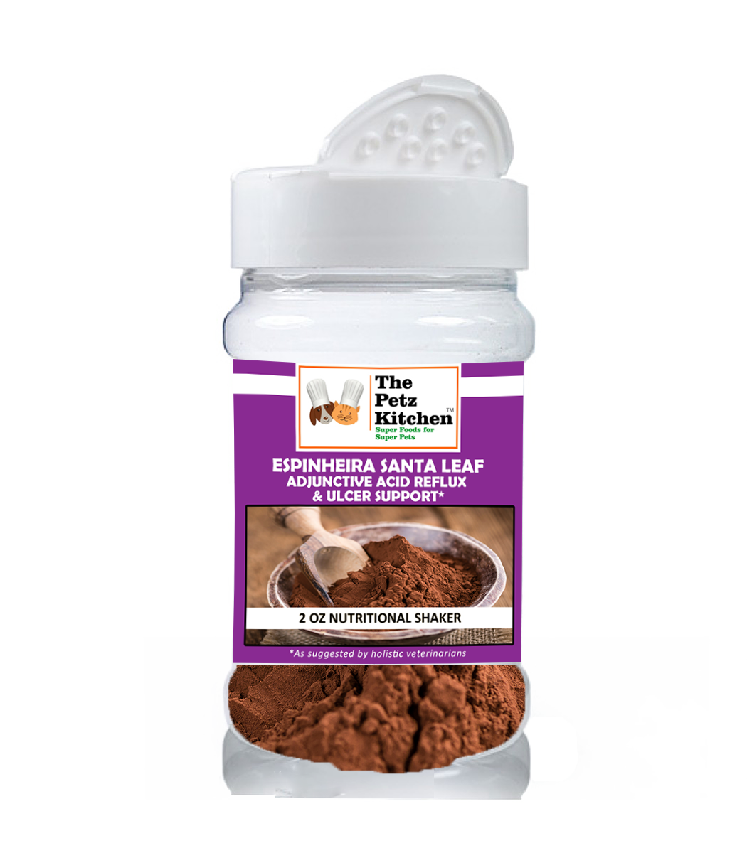 Espinheira Santa Leaf - Adjunctive Acid Reflux & Ulcer Support* the Petz Kitchen for Dogs and Cats*