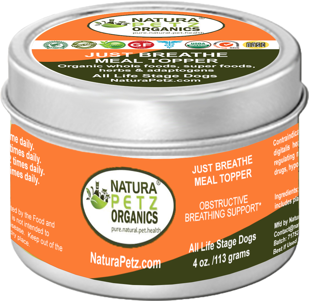 Just Breathe Obstructive Breathing Support* Meal Topper for Dogs and Cats*: Just Breathe Dog Meal Topper 4 Oz - Turkey Flavoring