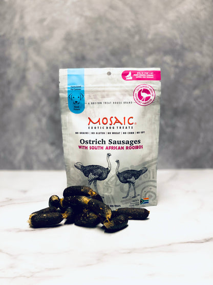 South African Ostrich Sausages Infused with Rooibos, 3 oz