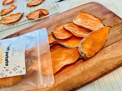 Sweet potato starlights | Sweet potato chews dog treats | 100% sweet potato dehydrated: 2oz