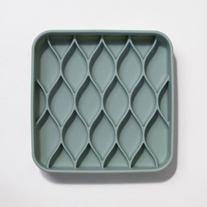 Dogged - argyle slow feeder bowl - seafoam: Seafoam