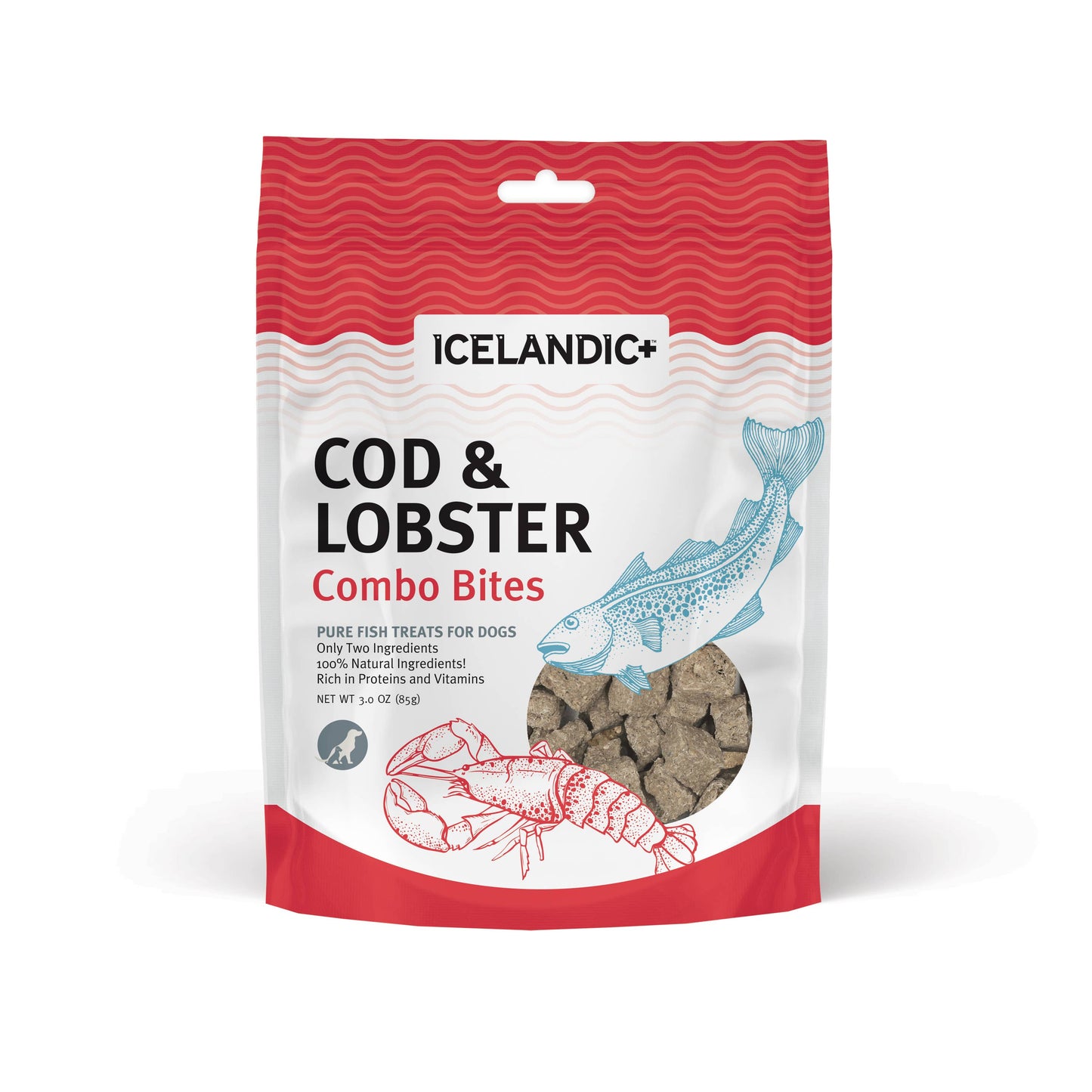 Icelandic+ Cod & Lobster Combo Bites Fish Dog Treat 3.0-oz: Default Title