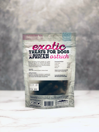 South African Ostrich Sausages Infused with Rooibos, 3 oz