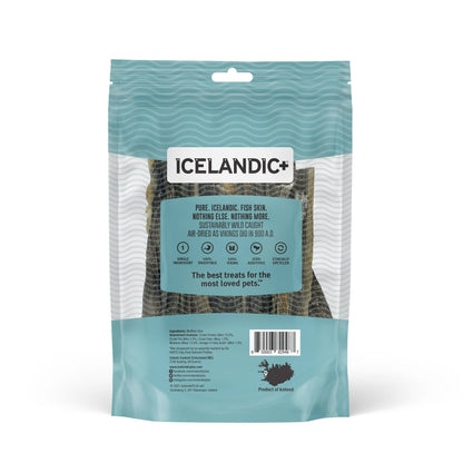 Icelandic+ Wolffish Stick & Pieces Fish Skin Chew Dog Treat: 3.0-oz Bag