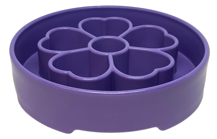 Flower Design eBowl Enrichment Slow Feeder Bowl for Dogs: Flower Bowl - Pink