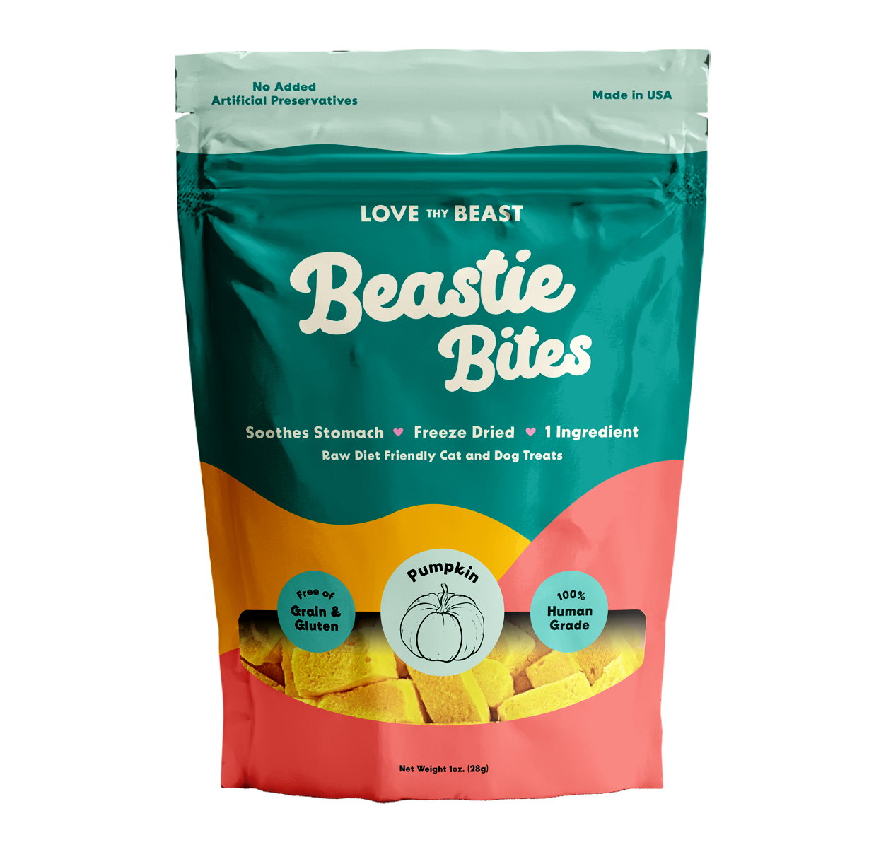 Freeze-Dried Pumpkin Dog & Cat Treat, 1-oz bag