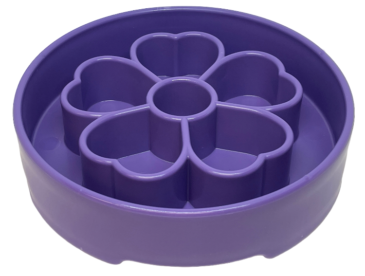Flower Design eBowl Enrichment Slow Feeder Bowl for Dogs: Flower Bowl - Pink