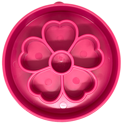 Flower Design eBowl Enrichment Slow Feeder Bowl for Dogs: Flower Bowl - Pink