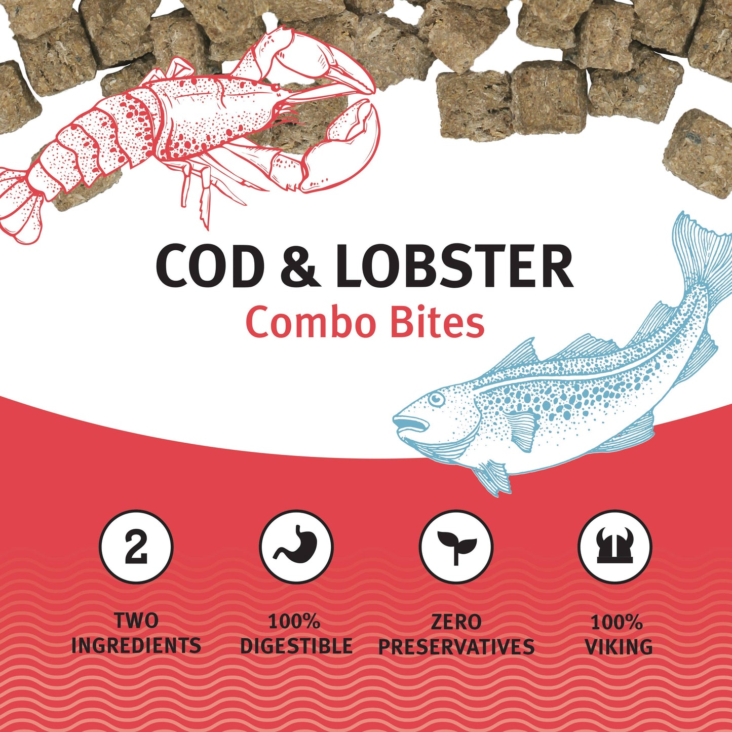 Icelandic+ Cod & Lobster Combo Bites Fish Dog Treat 3.0-oz: Default Title