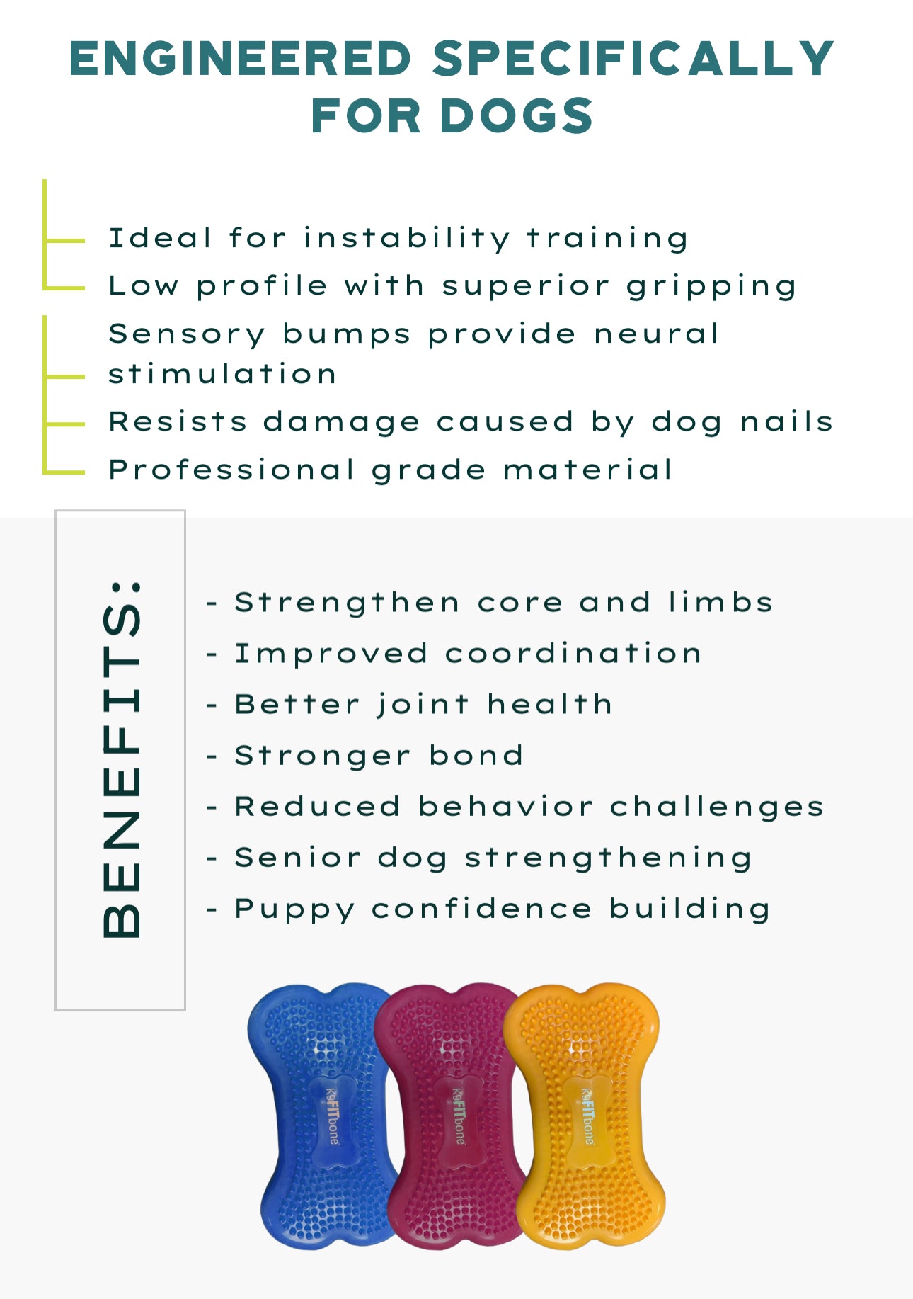 Mini K9FITbone Balance Training Platform (Set of 2)