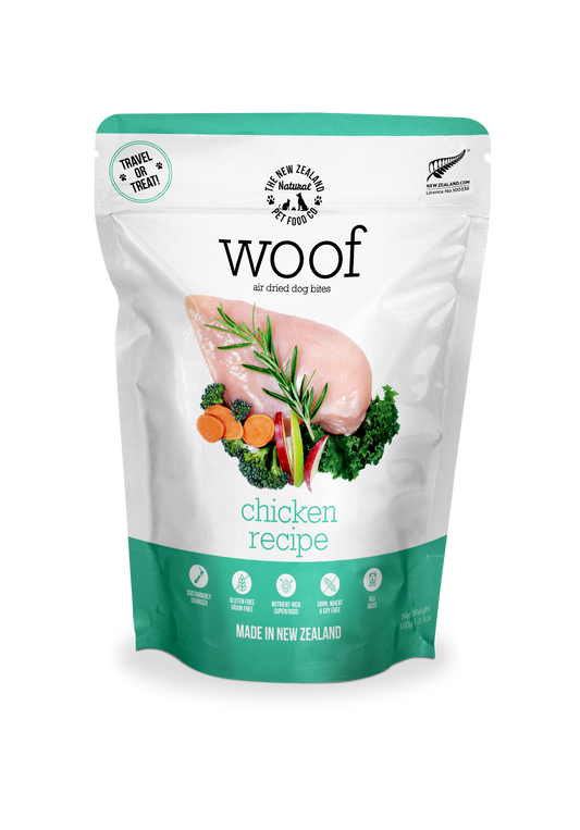 Woof Chicken Air Dried Dog Food 3.5oz
