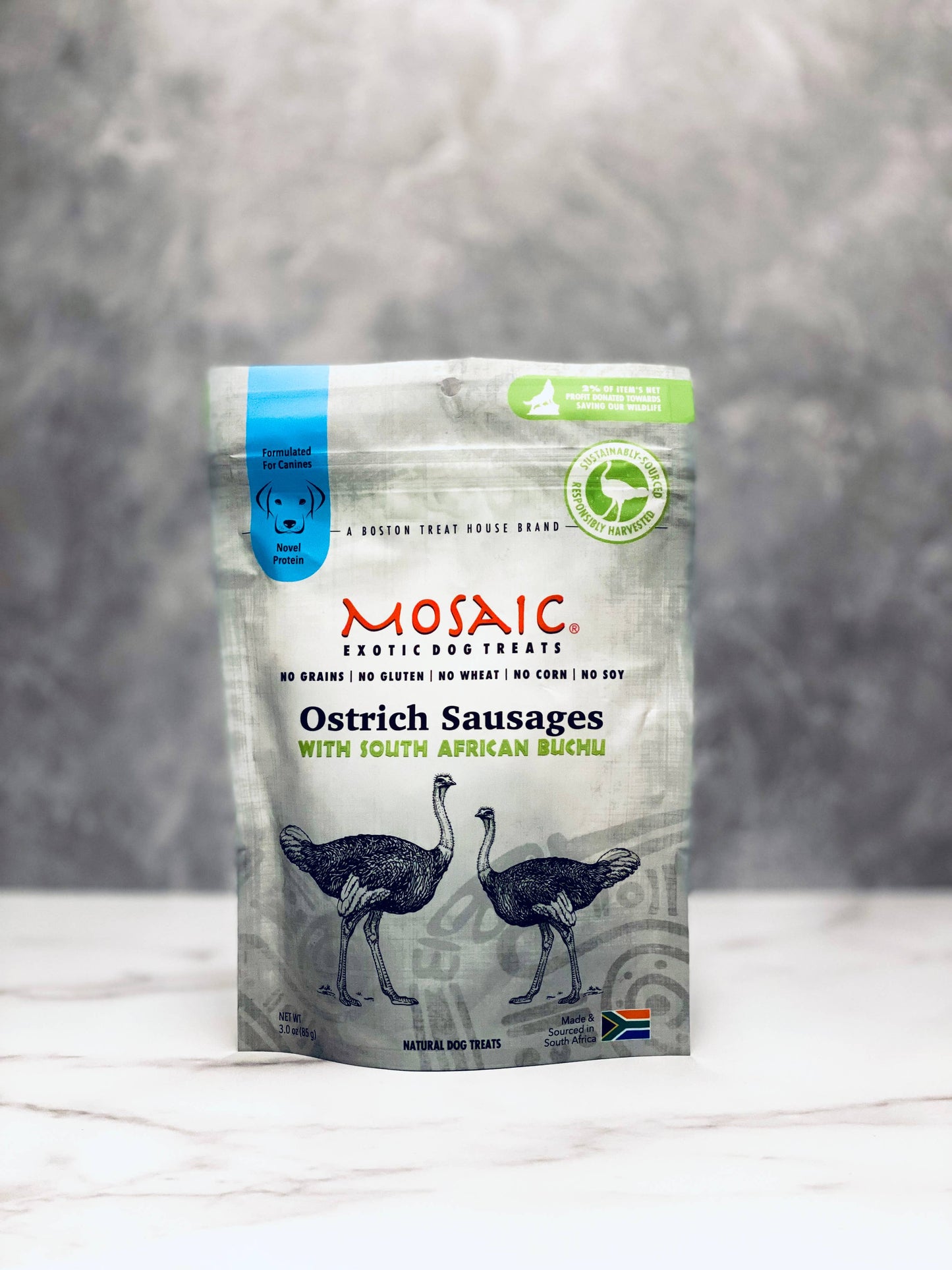 South African Ostrich Sausages Infused with Buchu, 3 oz