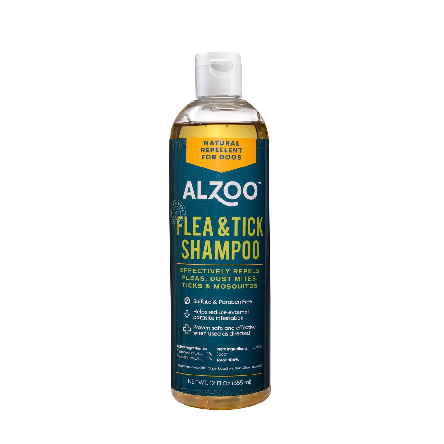 ALZOO™ Plant-Based Flea and Tick Repellent Shampoo for Dogs,