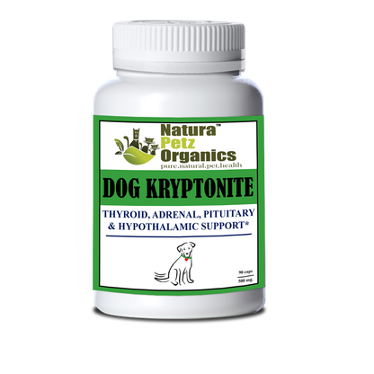 Dog and Cat Kryptonite Adrenal, Thyroid, Pituitary & Hypothalamic Support*: Dog Kryptonite Adult & Senior 90 Caps / 500 Mg No Flavoring